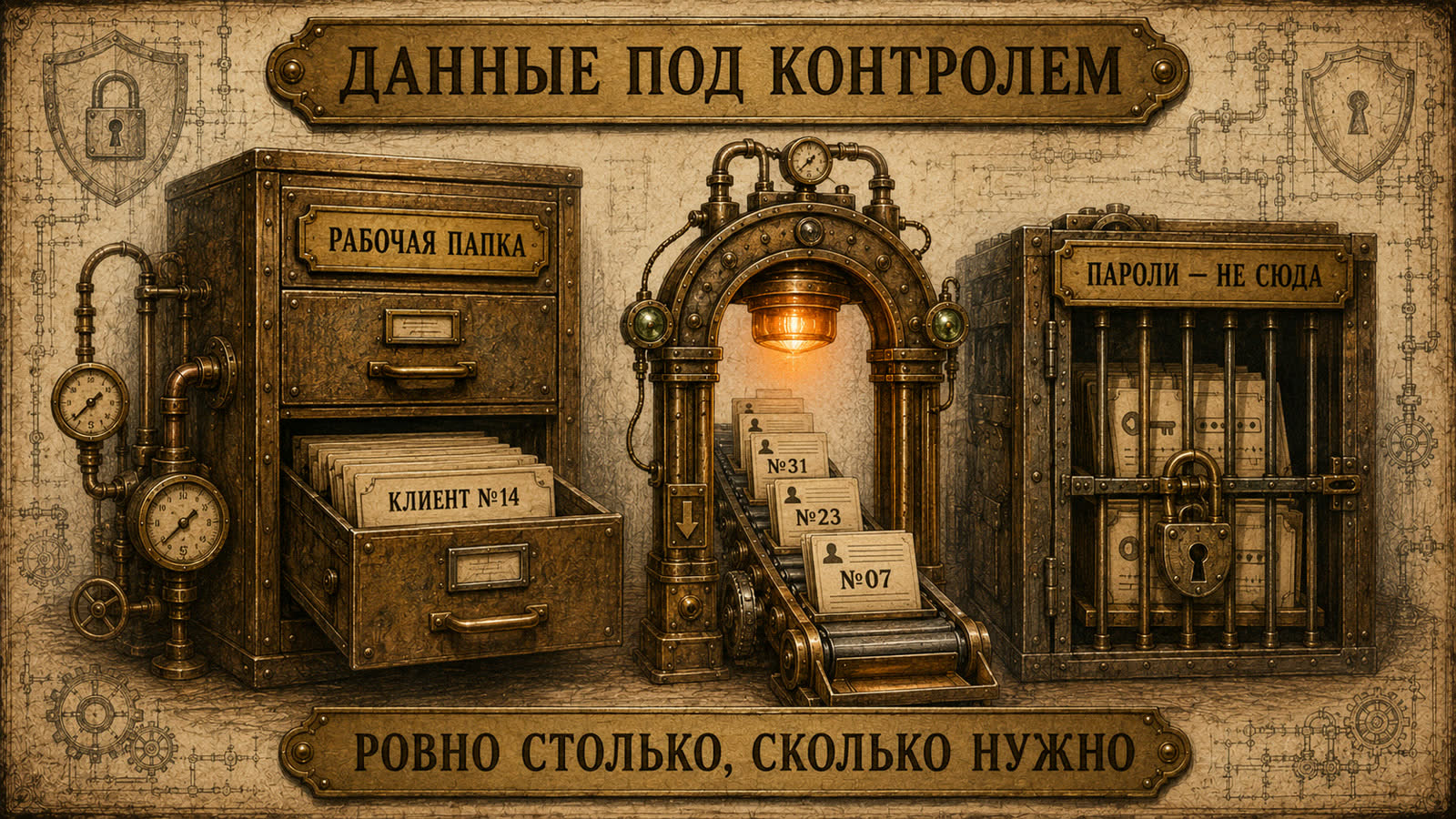 Данные под контролем: в рабочую папку — обезличенные карточки, пароли — за замком