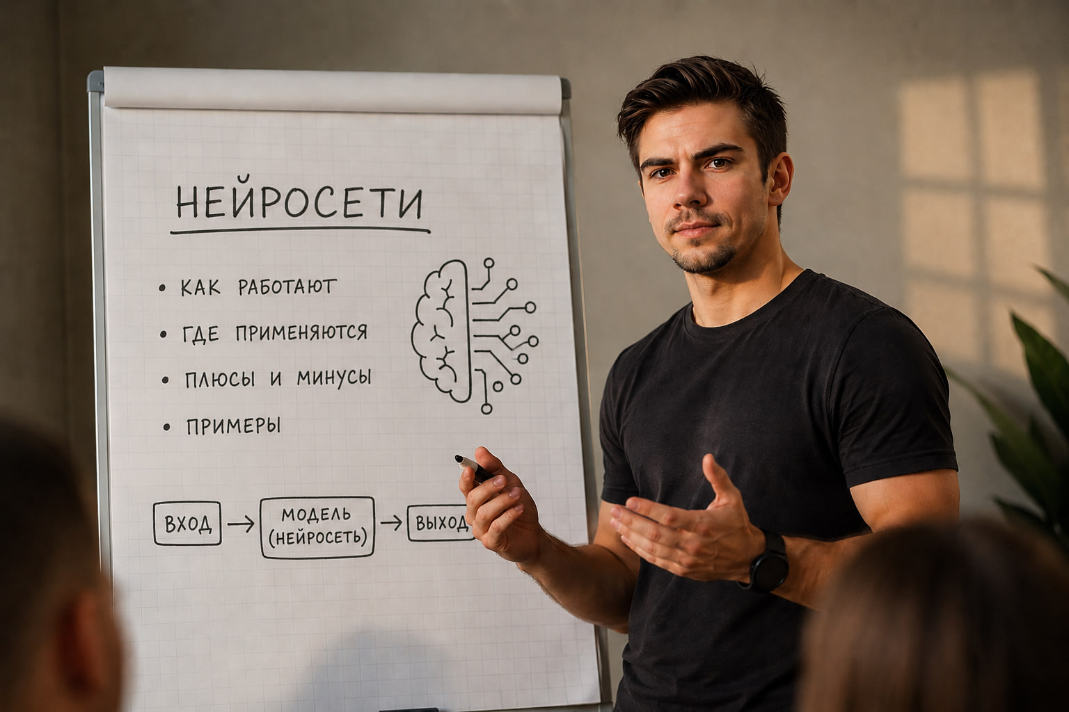Обучение нейросетям — разбор как работают нейросети у флипчарта