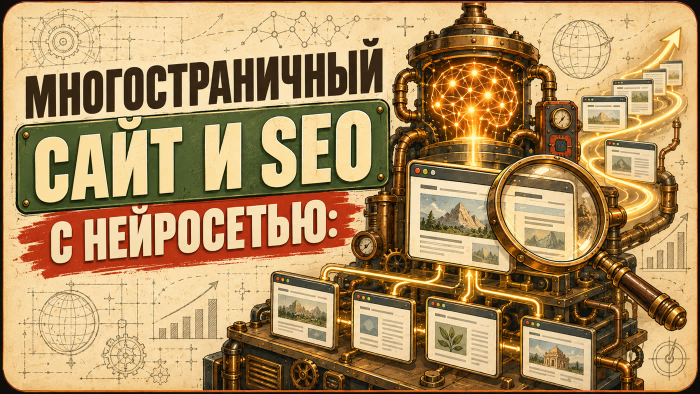 Многостраничный сайт и SEO с нейросетью: как разложить услуги по страницам и попасть в поиск + готовый промпт