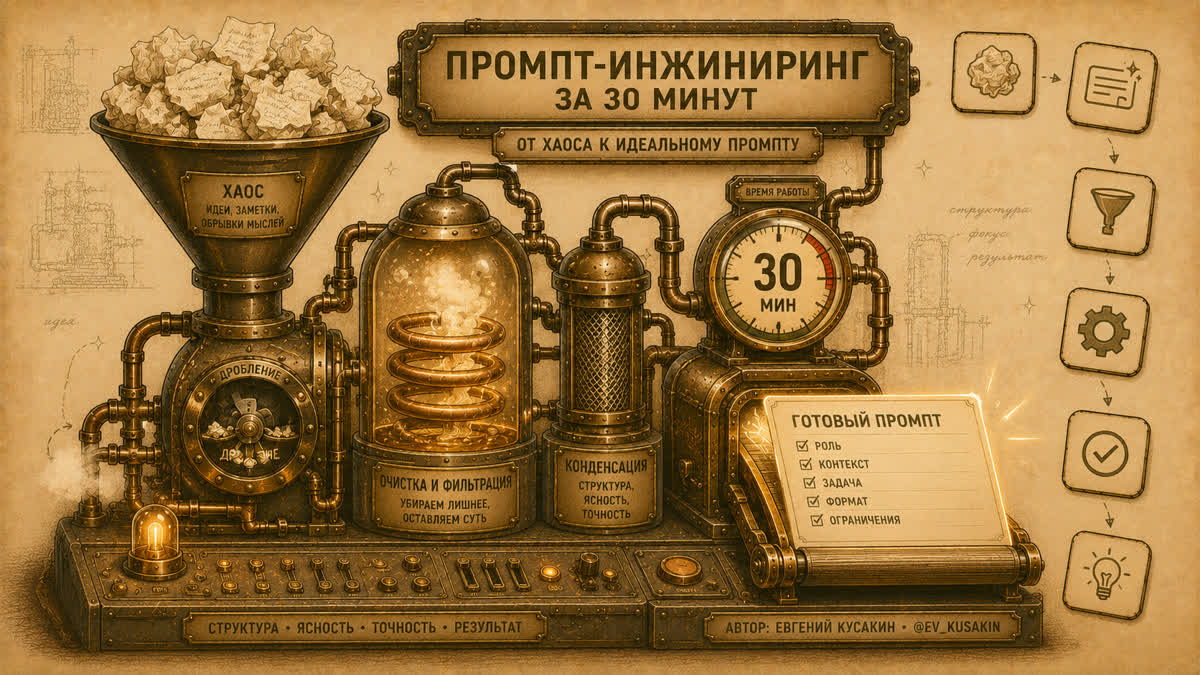 Промпт-инжиниринг за 30 минут: как я перестал получать мусор от ИИ