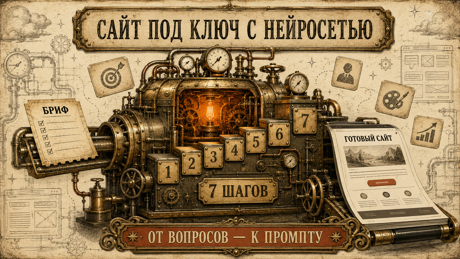 Сайт под ключ с нейросетью: система из 7 шагов